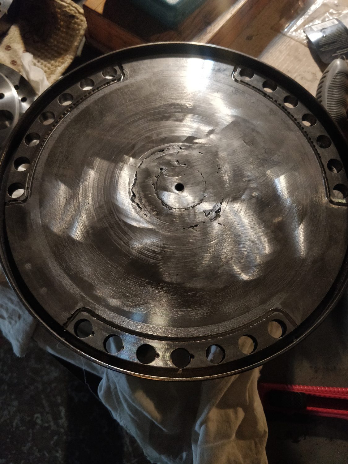 Large machined impeller disc
